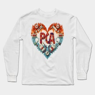 Tie Dye PCA Cute Nurse Day CNA RN Nurse Week Nursing Long Sleeve T-Shirt